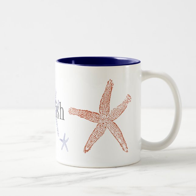 Starfish two-tone mug  - navy blue  15 oz. (Right)