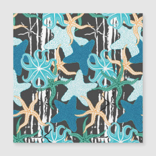Starfish Vintage: Dark Striped Background.