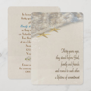 Starfish Vow Renewal for 30th Anniversary Invitation