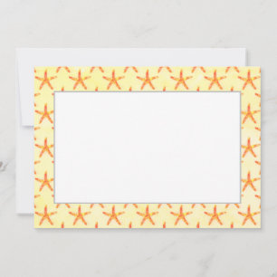 Starfish Watercolor Art Pattern Invitation