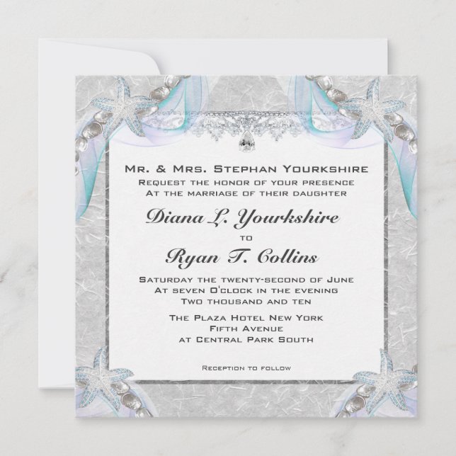 Starfish Wedding Invitation (Front)
