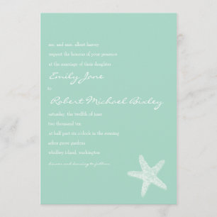 Starfish Wedding Invitation