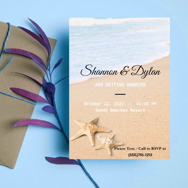 Starfish Wedding Invitation (Creator Uploaded)