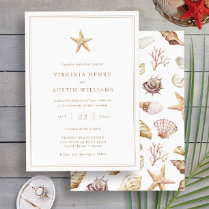 Starfish Wedding Invitation