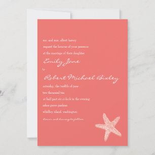 Starfish Wedding Invitation