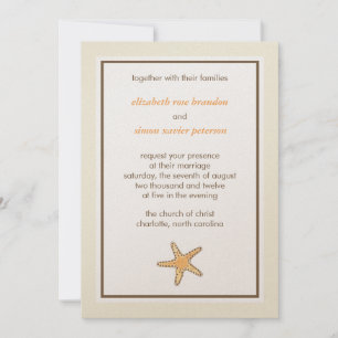 Starfish -wedding invitation card