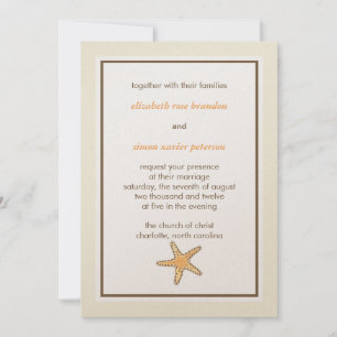 Starfish -wedding invitation card