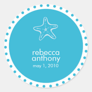 starfish wedding label