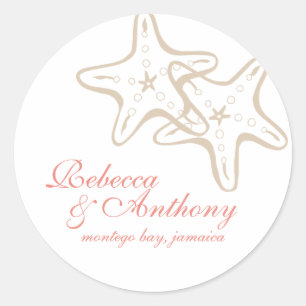 starfish wedding label