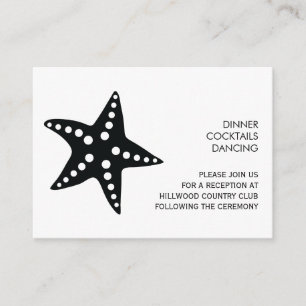 Starfish Wedding Reception Enclosure Card