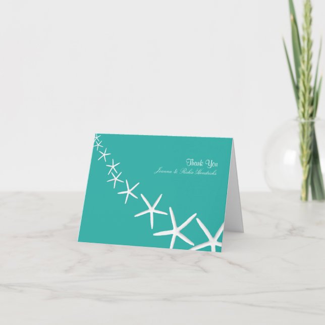 Starfish Wedding Thank You Notes (Front)