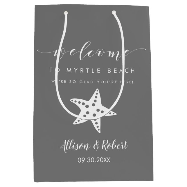 Starfish Welcome Bag for Destination Wedding Guest (Front)