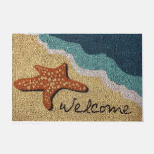 Starfish Welcome Doormat, Beach Doormat, Summer Doormat
