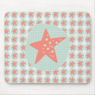 Starfish Whimsical Sea Ocean Nautical Mouse Mat