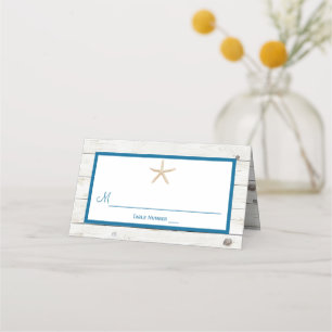 Starfish Whitewashed Wood Beach Wedding Collection Place Card
