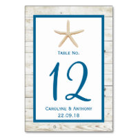 Starfish Whitewashed Wood Beach Wedding Collection