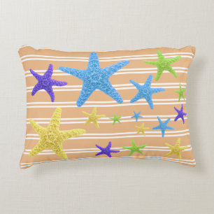 Starfish with Changeable Background Colour Decorative Cushion