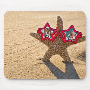 Starfish with star sunglasses mouse mat