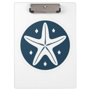 Starfish with White Stars Clipboard