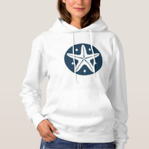 Starfish with White Stars Hoodie