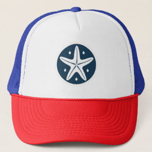 Starfish with White Stars Trucker Hat