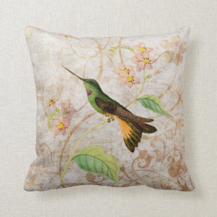 Starfrontlet Hummingbird Vintage Grunge Pillow