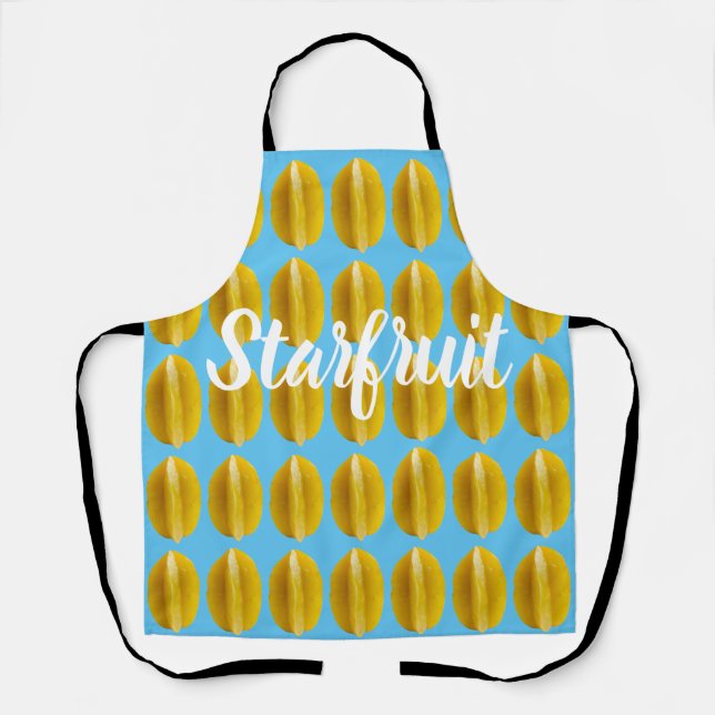 Starfruit Carambola Pattern Fruit for Vegan Apron (Front)