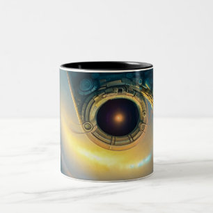 Stargate in the sky Two-Tone coffee mug