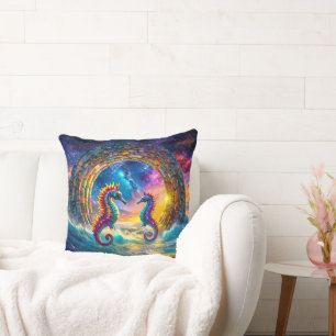 StarGate Seahorses Design By Rich AMeN Gill Cushion