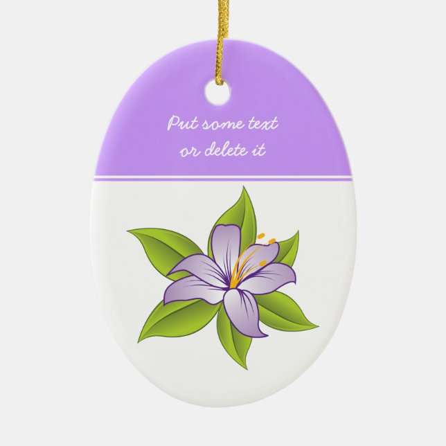 Stargazer light lilac purple custom ornament (Front)