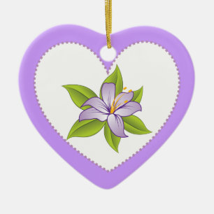Stargazer lilac purple lily custom ornament