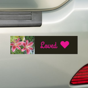 Stargazer Lilies Bumper Sticker