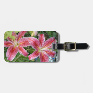 Stargazer Lilies Garden Floral Luggage Tag