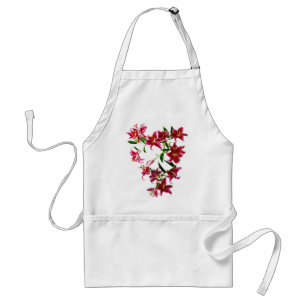 Stargazer Lilies Heart Standard Apron