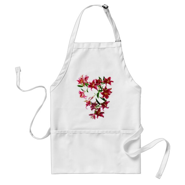 Stargazer Lilies Heart Standard Apron (Front)