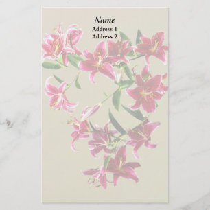 Stargazer Lilies Heart Wedding Products Stationery