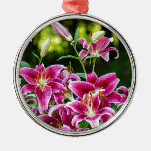 Stargazer Lilies Metal Tree Decoration