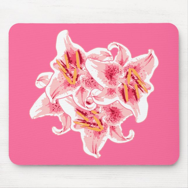 Stargazer Lilies Mouse Mat (Front)