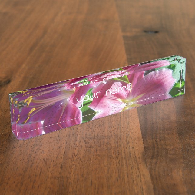 stargazer lilies nameplate (Side)