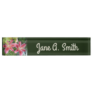 Stargazer Lilies Nameplate