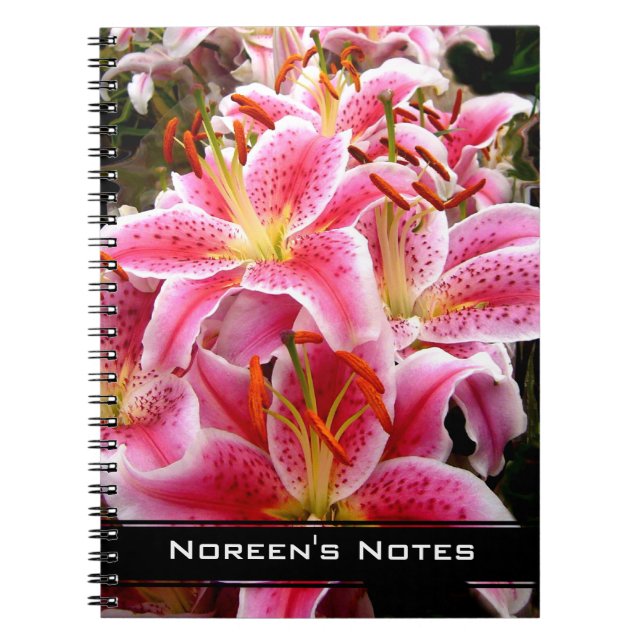 "Stargazer" Lilies ~ Note Book (Front)