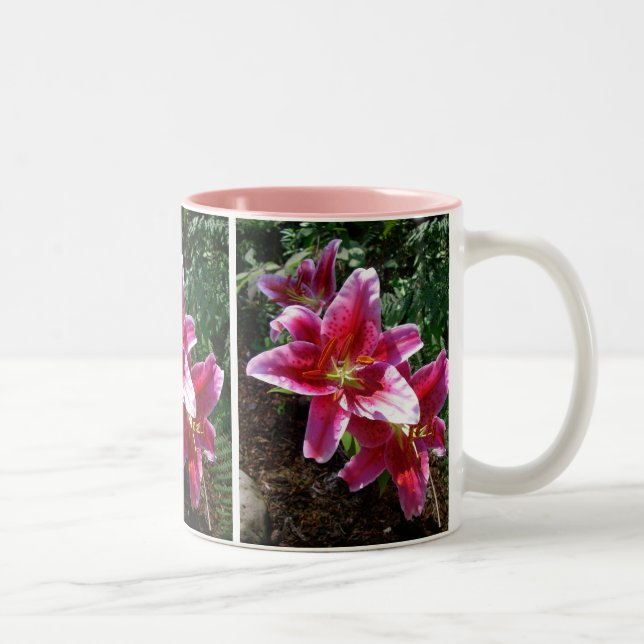 Stargazer Lilies Two-Tone Coffee Mug (Right)