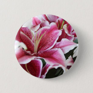 Stargazer Lily 6 Cm Round Badge