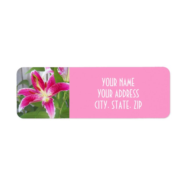 STARGAZER LILY ADDRESS LABEL (Front)