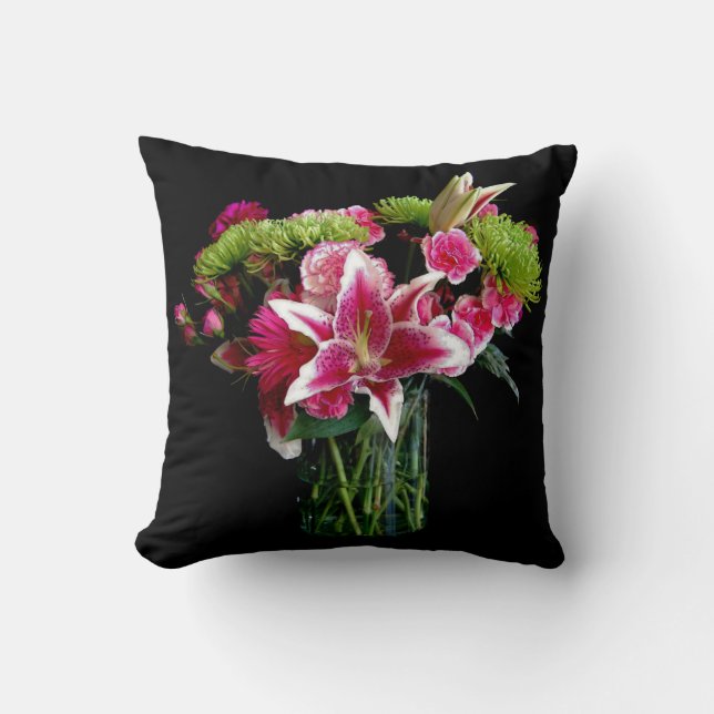 Stargazer Lily Bouquet Cushion (Front)
