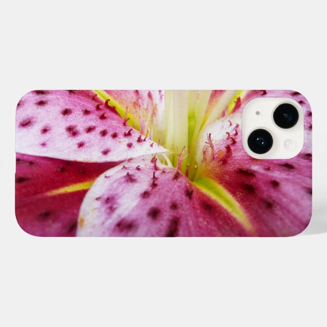Stargazer Lily Bright Magenta Floral Case-Mate iPhone Case (Back (Horizontal))