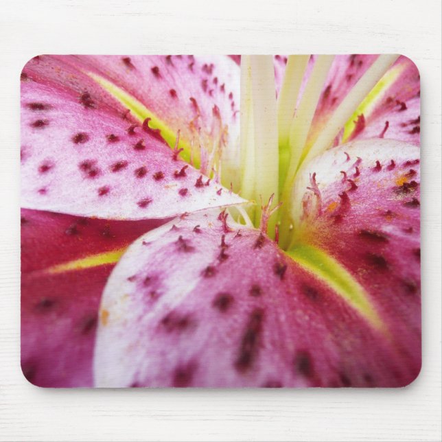 Stargazer Lily Bright Magenta Floral Mouse Mat (Front)