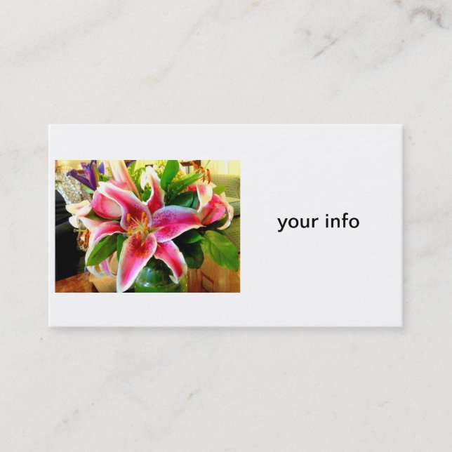 stargazer lily business card (Front)