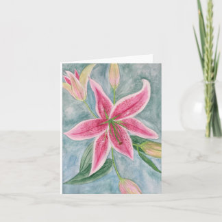 Stargazer Lily Card