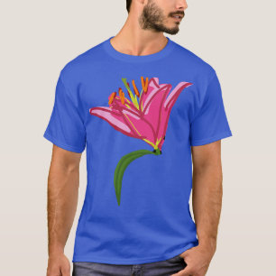 Stargazer Lily Flower Digital Painting T-Shirt